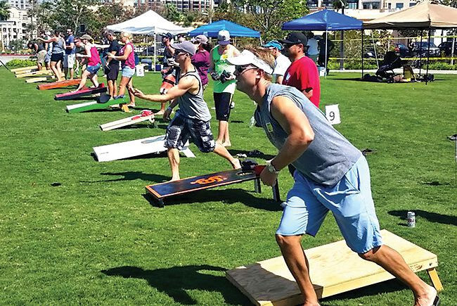 Playing Cornhole In Miami 159